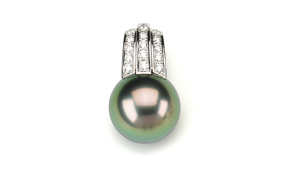 K-line / Pendant / Pt950 / South Sea Cultured pearls / Diamond