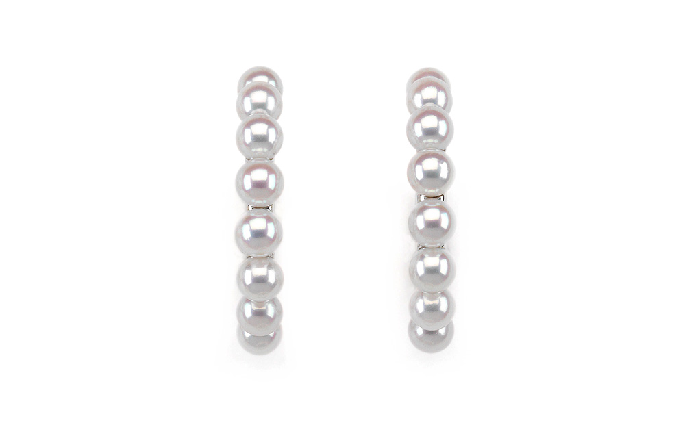 K-line / Pierce / K18WG / Akoya Cultured pearls