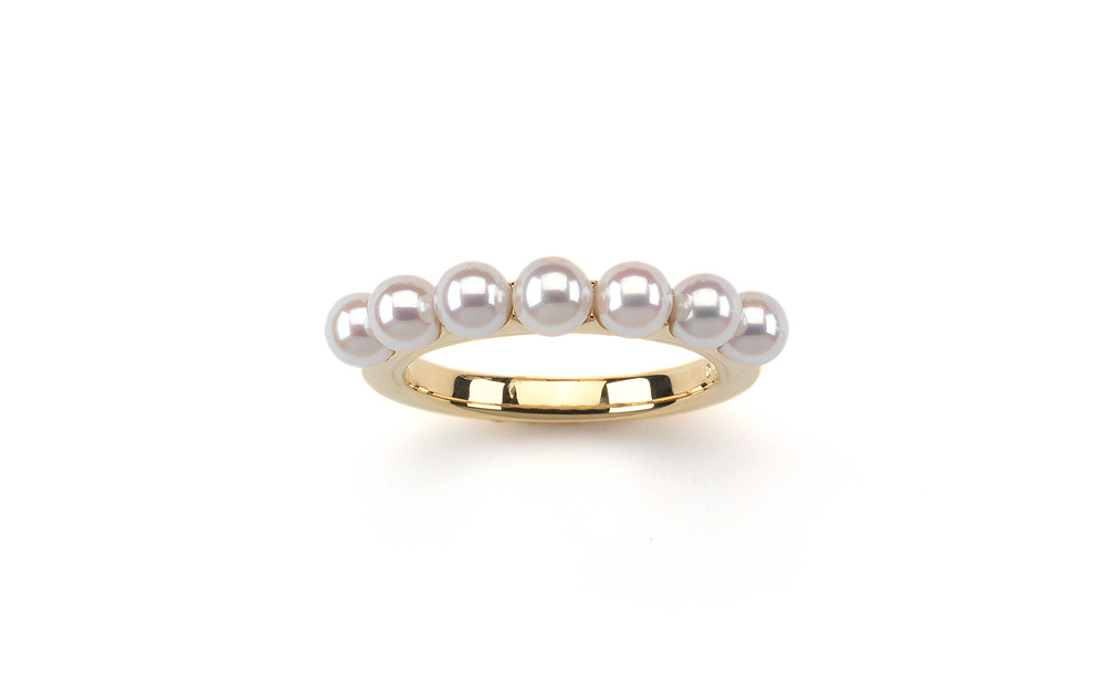 K-line / Ring / K18 / Akoya Cultured pearls